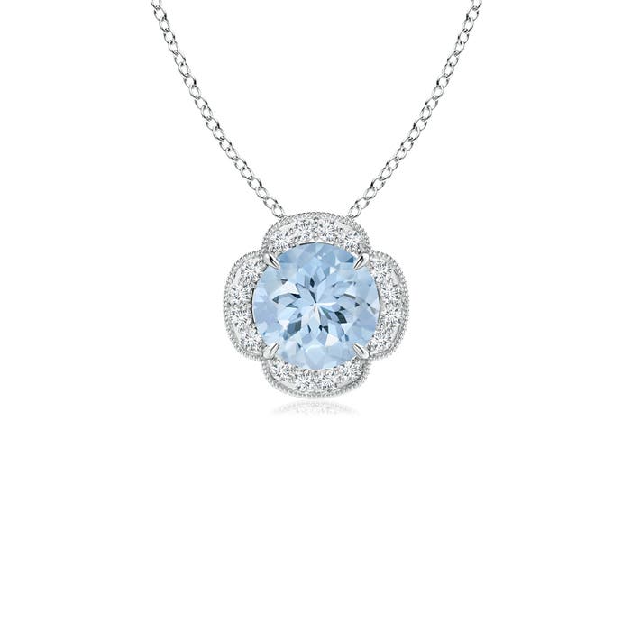 AA - Aquamarine / 0.8 CT / 14 KT White Gold