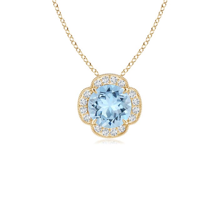 AAA - Aquamarine / 0.8 CT / 14 KT Yellow Gold