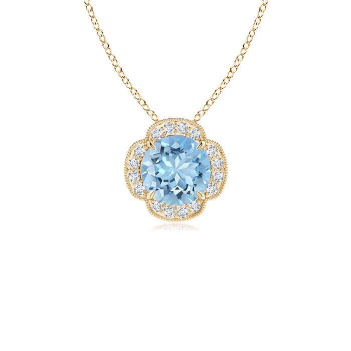 AAAA - Aquamarine / 0.8 CT / 14 KT Yellow Gold