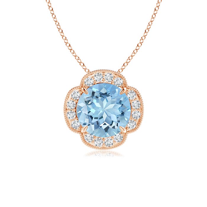 AAAA - Aquamarine / 1.76 CT / 14 KT Rose Gold