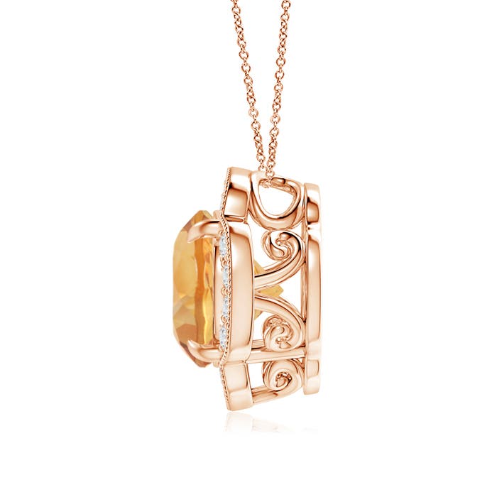 A - Citrine / 3.49 CT / 14 KT Rose Gold