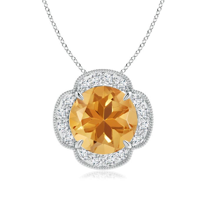 A - Citrine / 3.49 CT / 14 KT White Gold