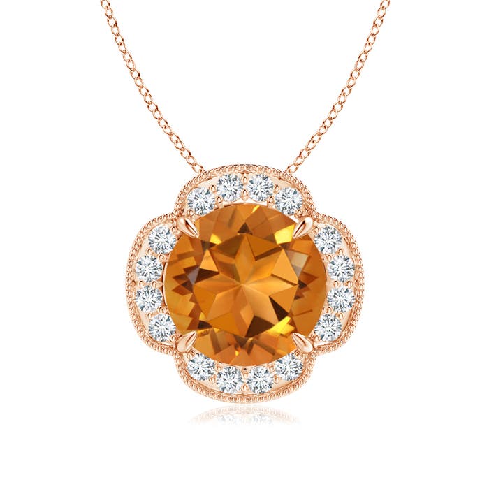 AAA - Citrine / 3.49 CT / 14 KT Rose Gold