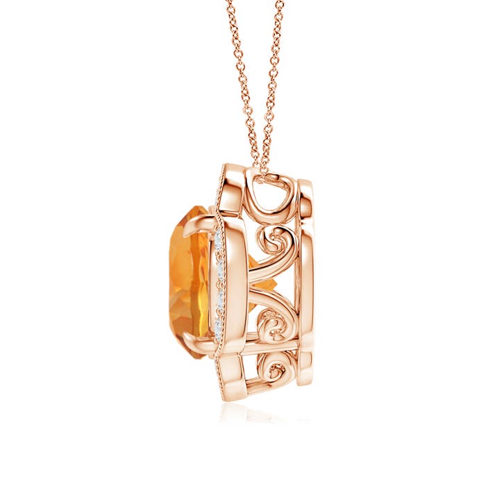 AAA - Citrine / 3.49 CT / 14 KT Rose Gold