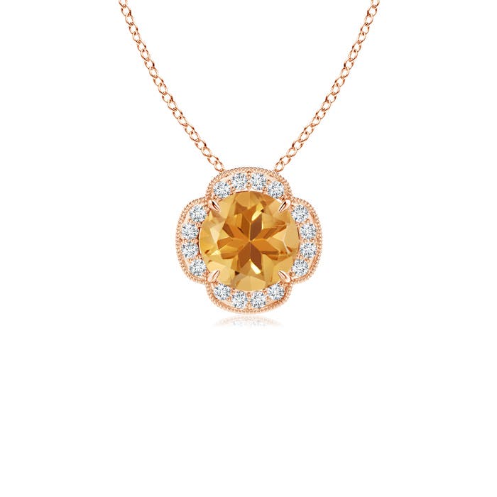 A - Citrine / 0.78 CT / 14 KT Rose Gold