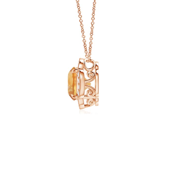 A - Citrine / 0.78 CT / 14 KT Rose Gold