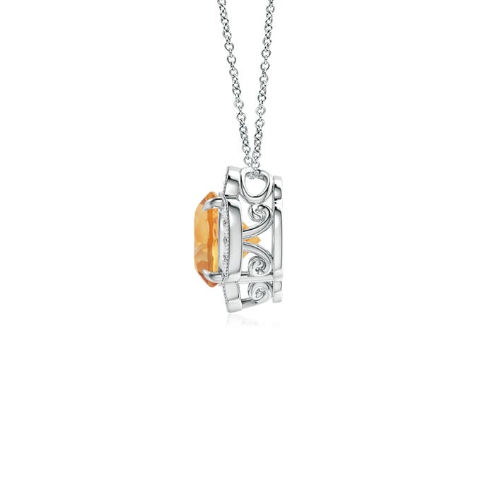 A - Citrine / 0.78 CT / 14 KT White Gold