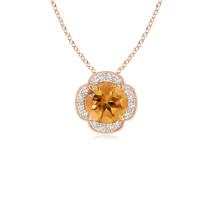 AA - Citrine / 0.78 CT / 14 KT Rose Gold