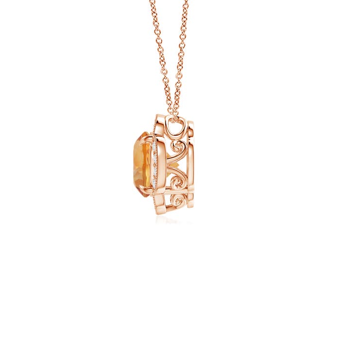 AA - Citrine / 0.78 CT / 14 KT Rose Gold