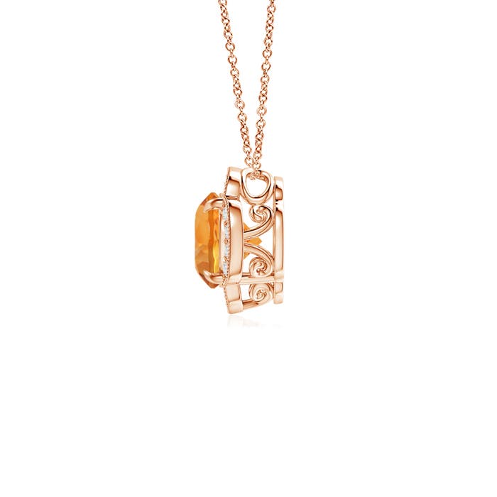 AAA - Citrine / 0.78 CT / 14 KT Rose Gold