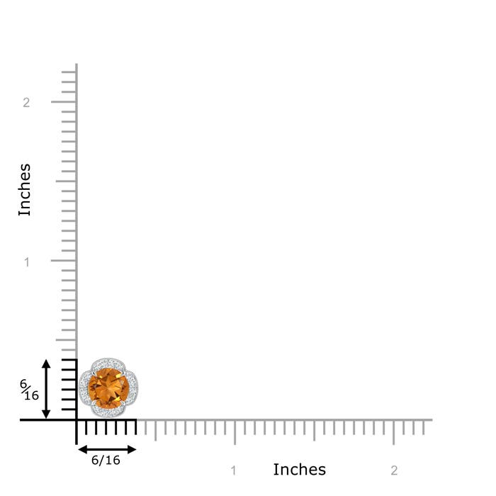 AAA - Citrine / 0.78 CT / 14 KT White Gold