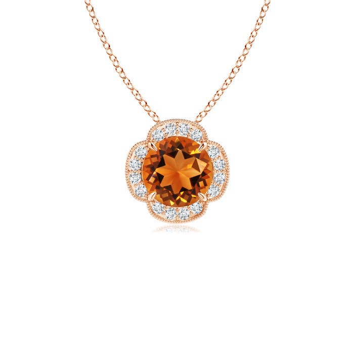 AAAA - Citrine / 0.78 CT / 14 KT Rose Gold