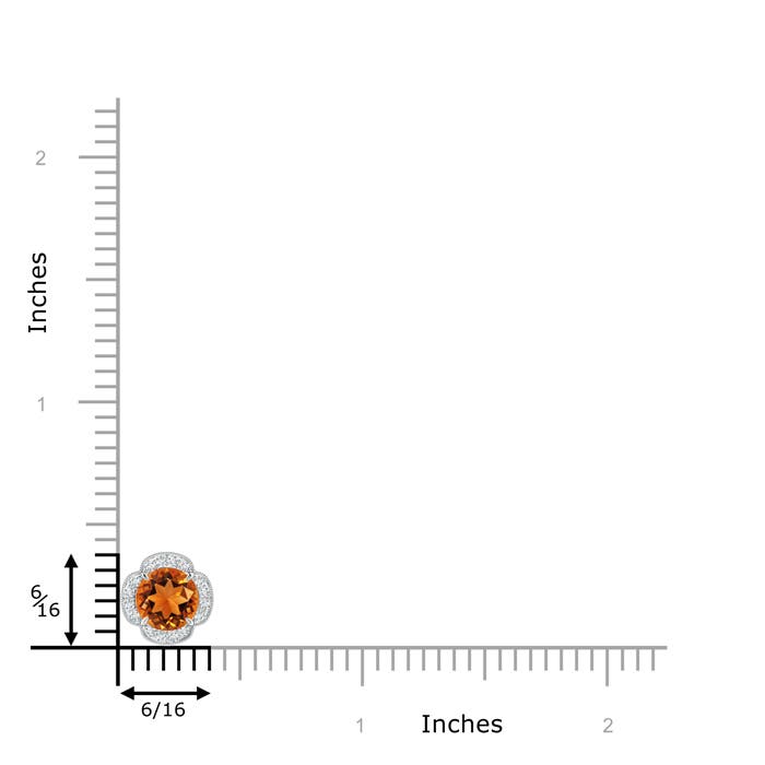 AAAA - Citrine / 0.78 CT / 14 KT White Gold