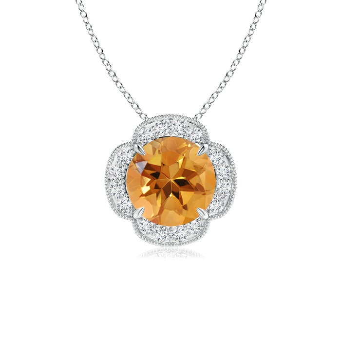 AA - Citrine / 1.86 CT / 14 KT White Gold