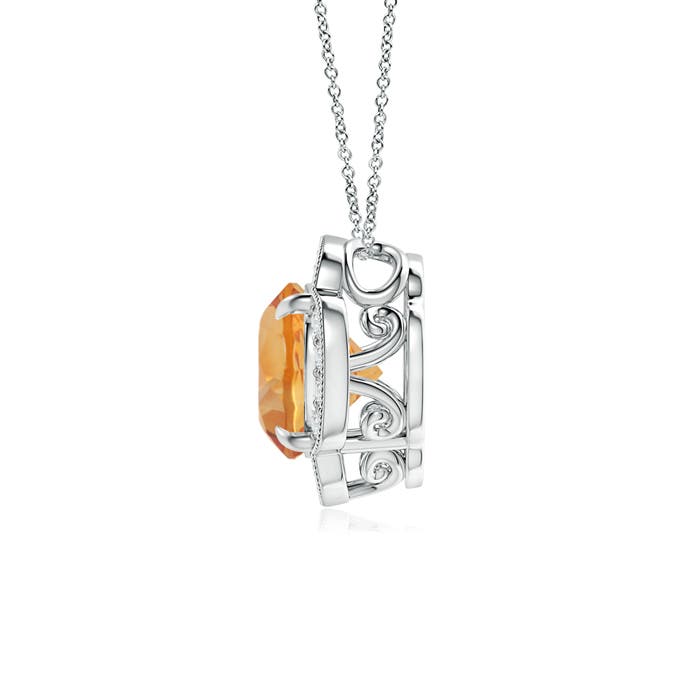 AA - Citrine / 1.86 CT / 14 KT White Gold