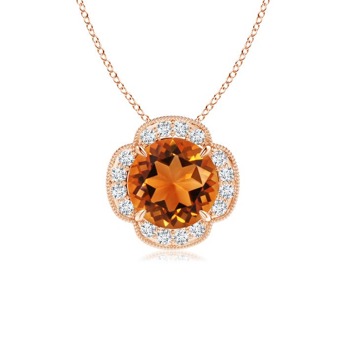 AAAA - Citrine / 1.86 CT / 14 KT Rose Gold