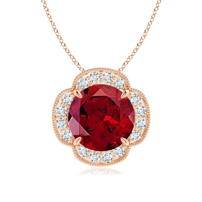 AAAA - Garnet / 4.79 CT / 14 KT Rose Gold