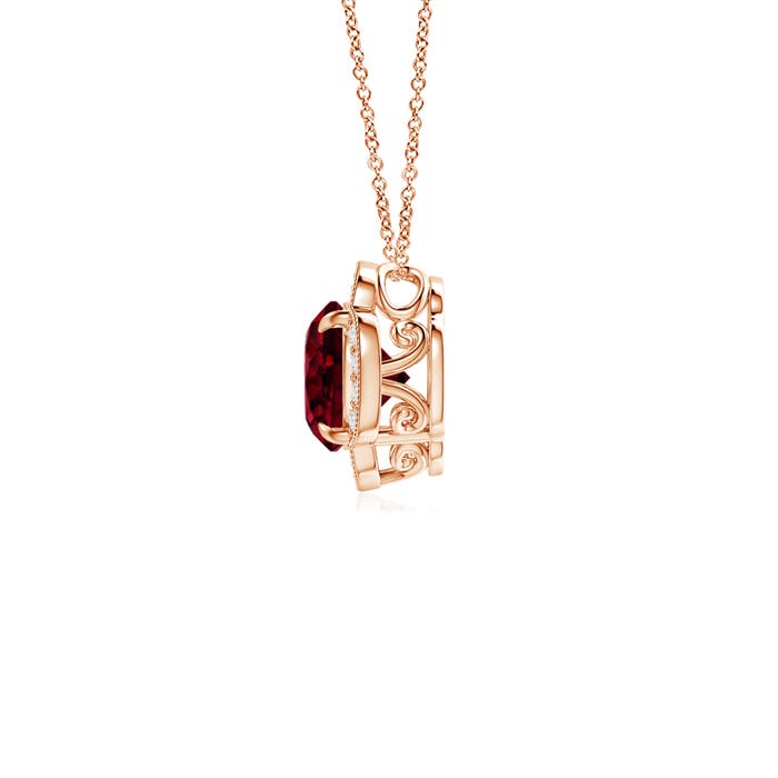 A - Garnet / 1.08 CT / 14 KT Rose Gold