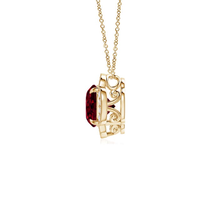 A - Garnet / 1.08 CT / 14 KT Yellow Gold