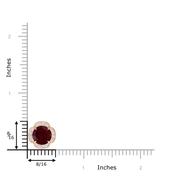 A - Garnet / 2.36 CT / 14 KT Rose Gold