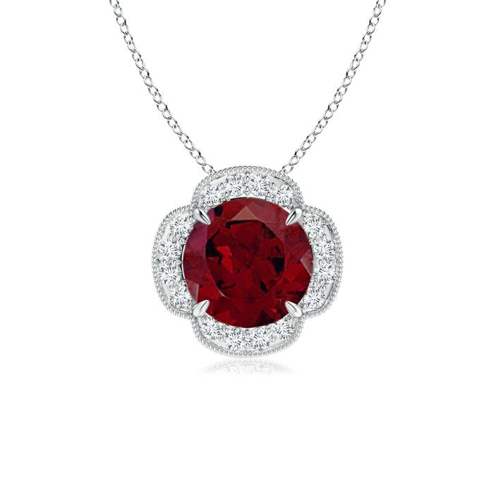 AA - Garnet / 2.36 CT / 14 KT White Gold