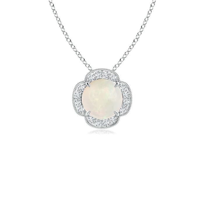 A - Opal / 0.58 CT / 14 KT White Gold