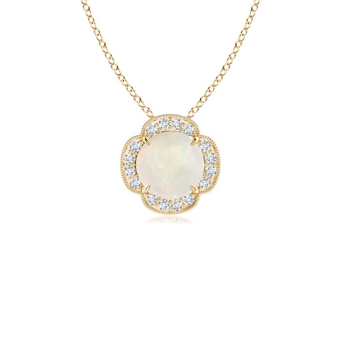 A - Opal / 0.58 CT / 14 KT Yellow Gold