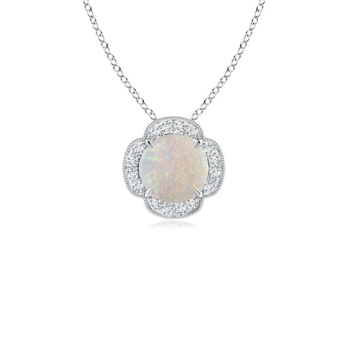 AA - Opal / 0.58 CT / 14 KT White Gold