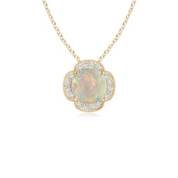 Vintage Inspired Yellow Gold Opal Necklaces and Pendants