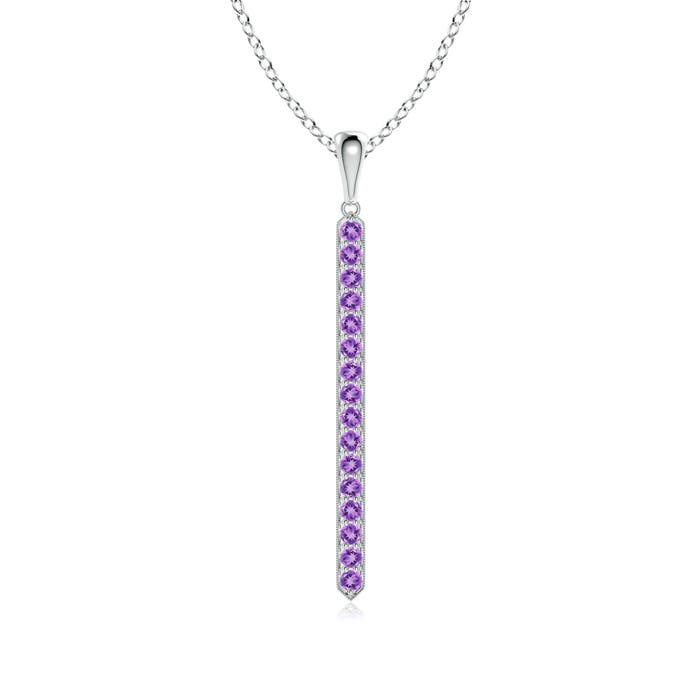 A - Amethyst / 0.48 CT / 14 KT White Gold