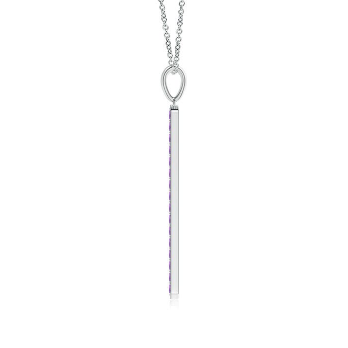 A - Amethyst / 0.48 CT / 14 KT White Gold