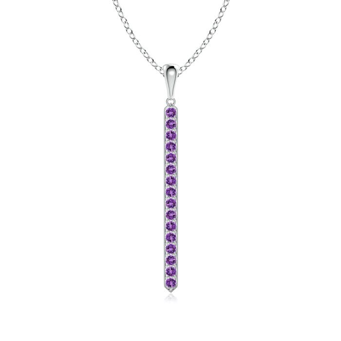 AA - Amethyst / 0.48 CT / 14 KT White Gold