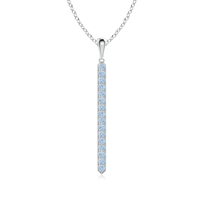 AA - Aquamarine / 0.48 CT / 14 KT White Gold