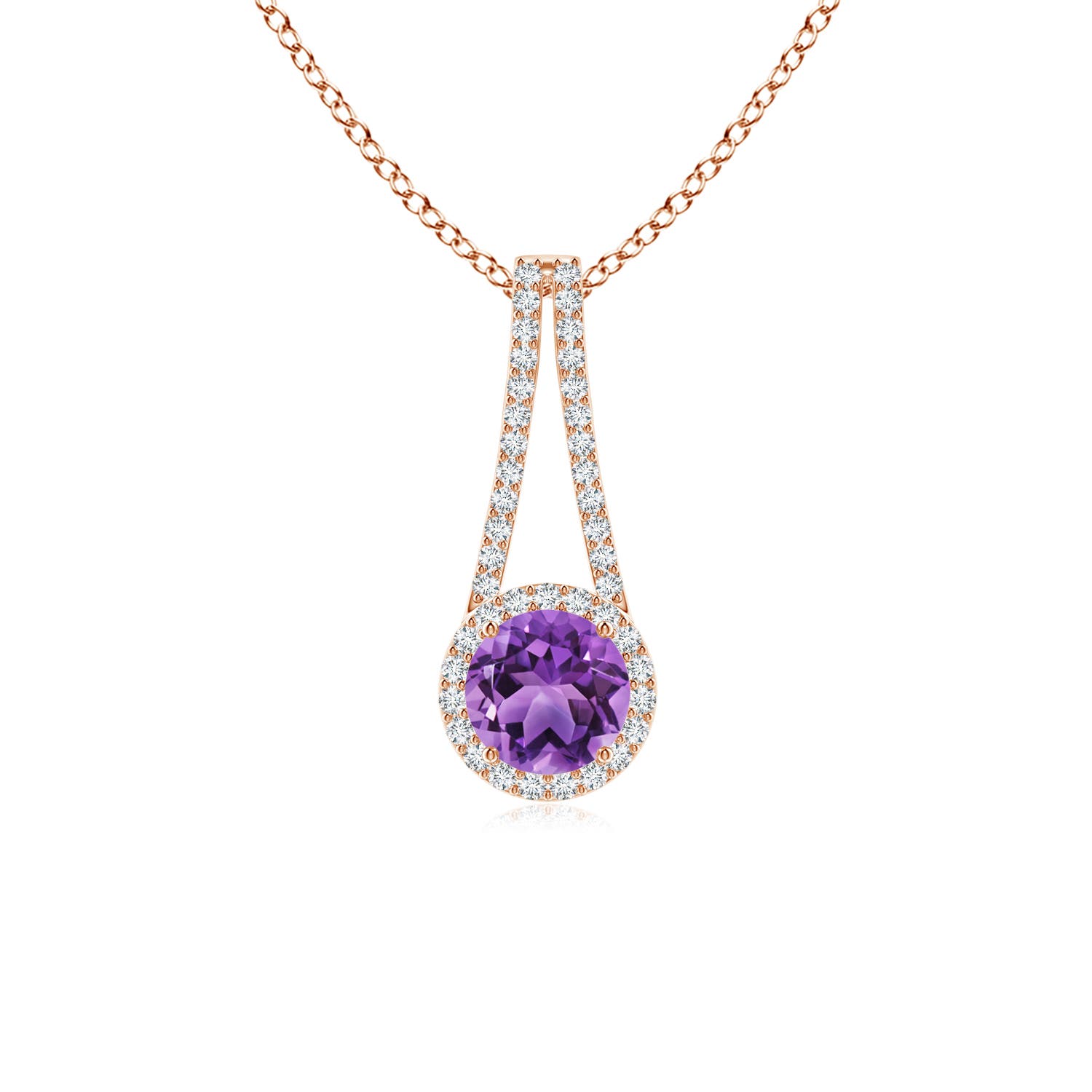 AA - Amethyst / 1.02 CT / 14 KT Rose Gold