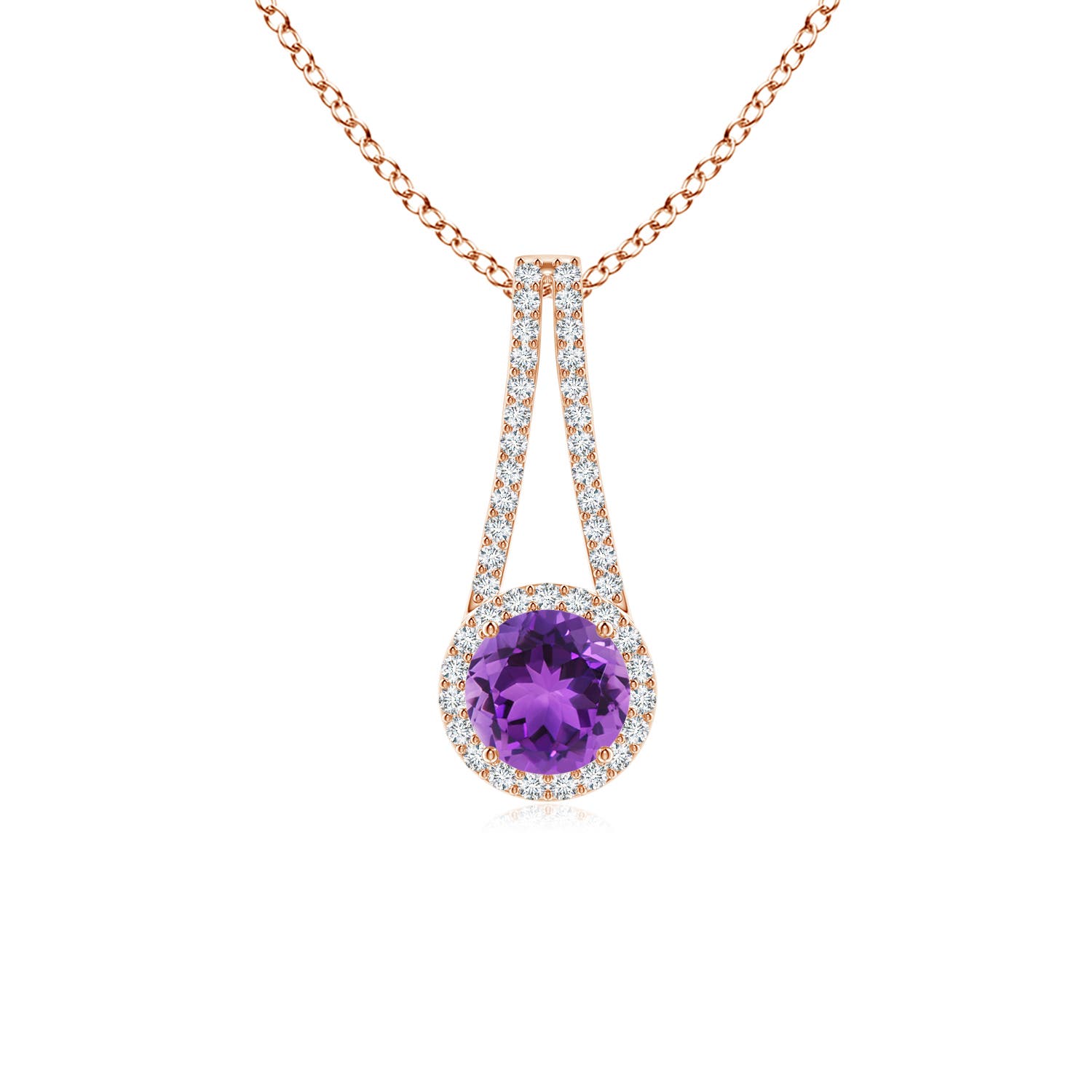 AAA - Amethyst / 1.02 CT / 14 KT Rose Gold