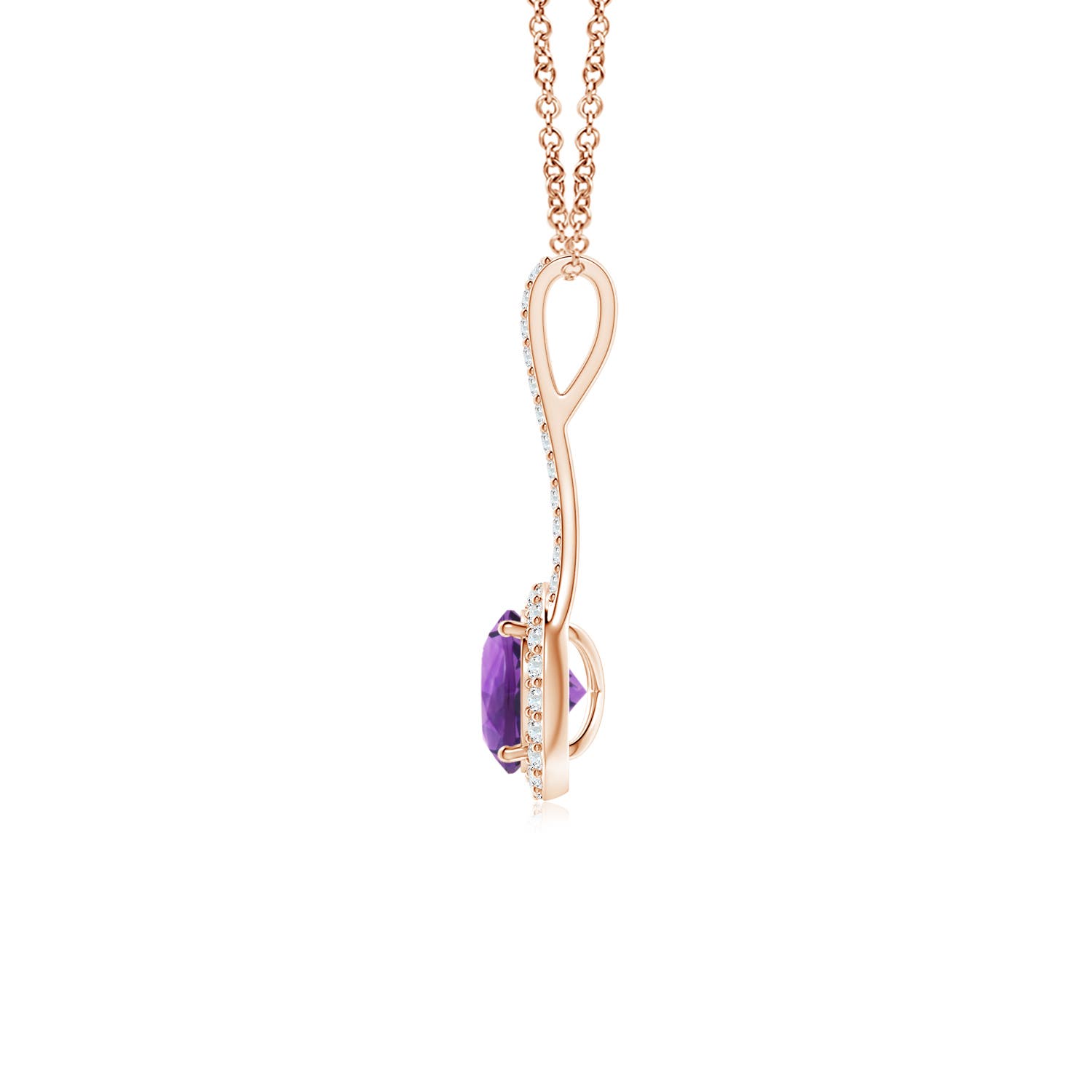 AAA - Amethyst / 1.02 CT / 14 KT Rose Gold