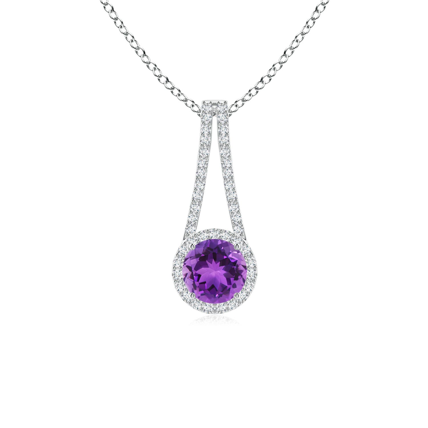 AAA - Amethyst / 1.02 CT / 14 KT White Gold