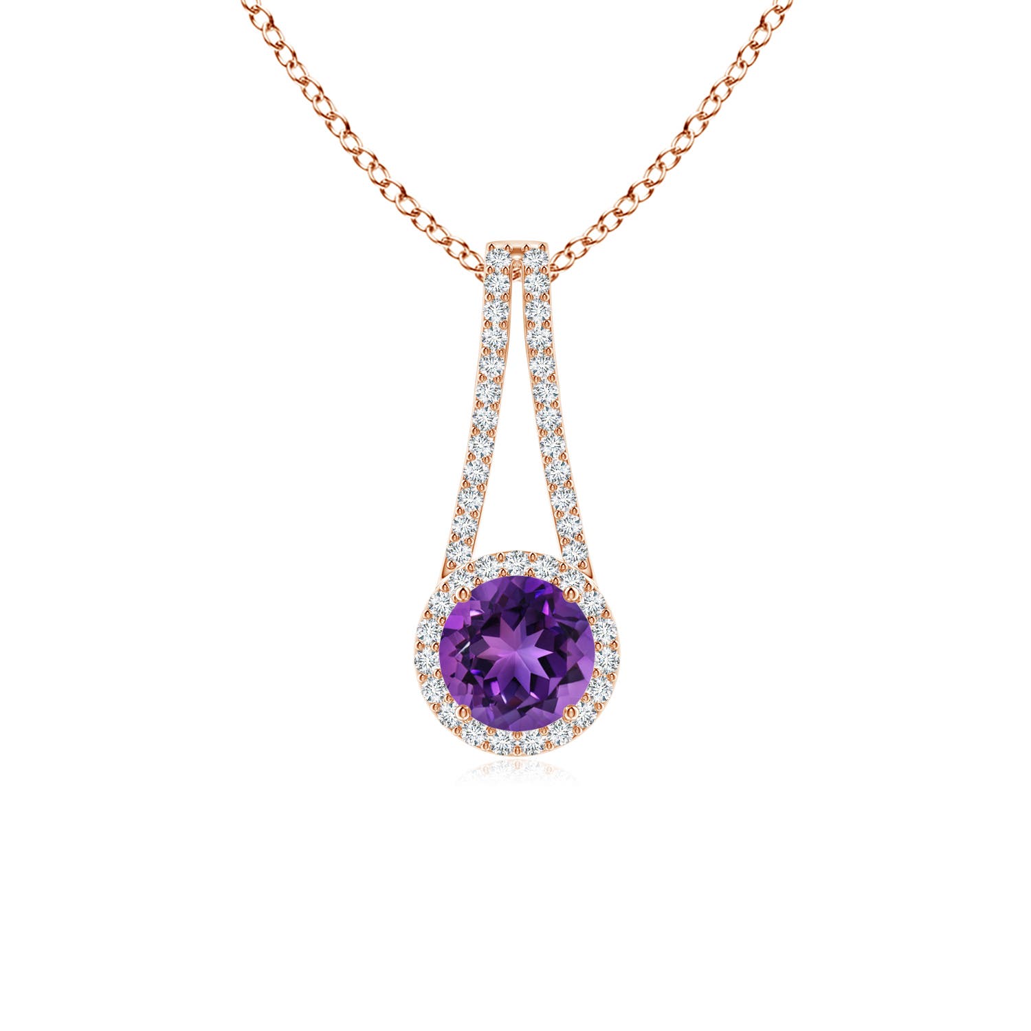 AAAA - Amethyst / 1.02 CT / 14 KT Rose Gold