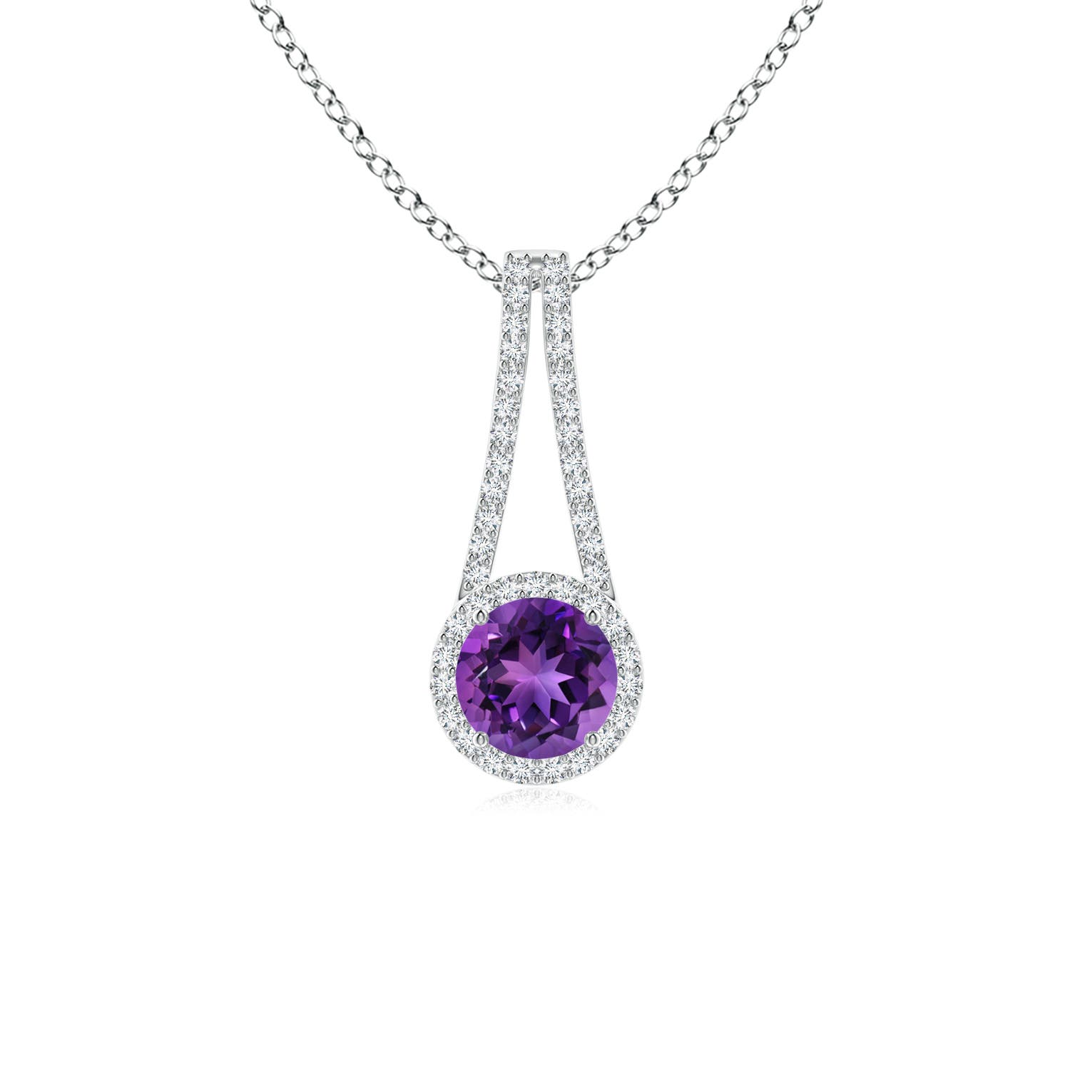 AAAA - Amethyst / 1.02 CT / 14 KT White Gold