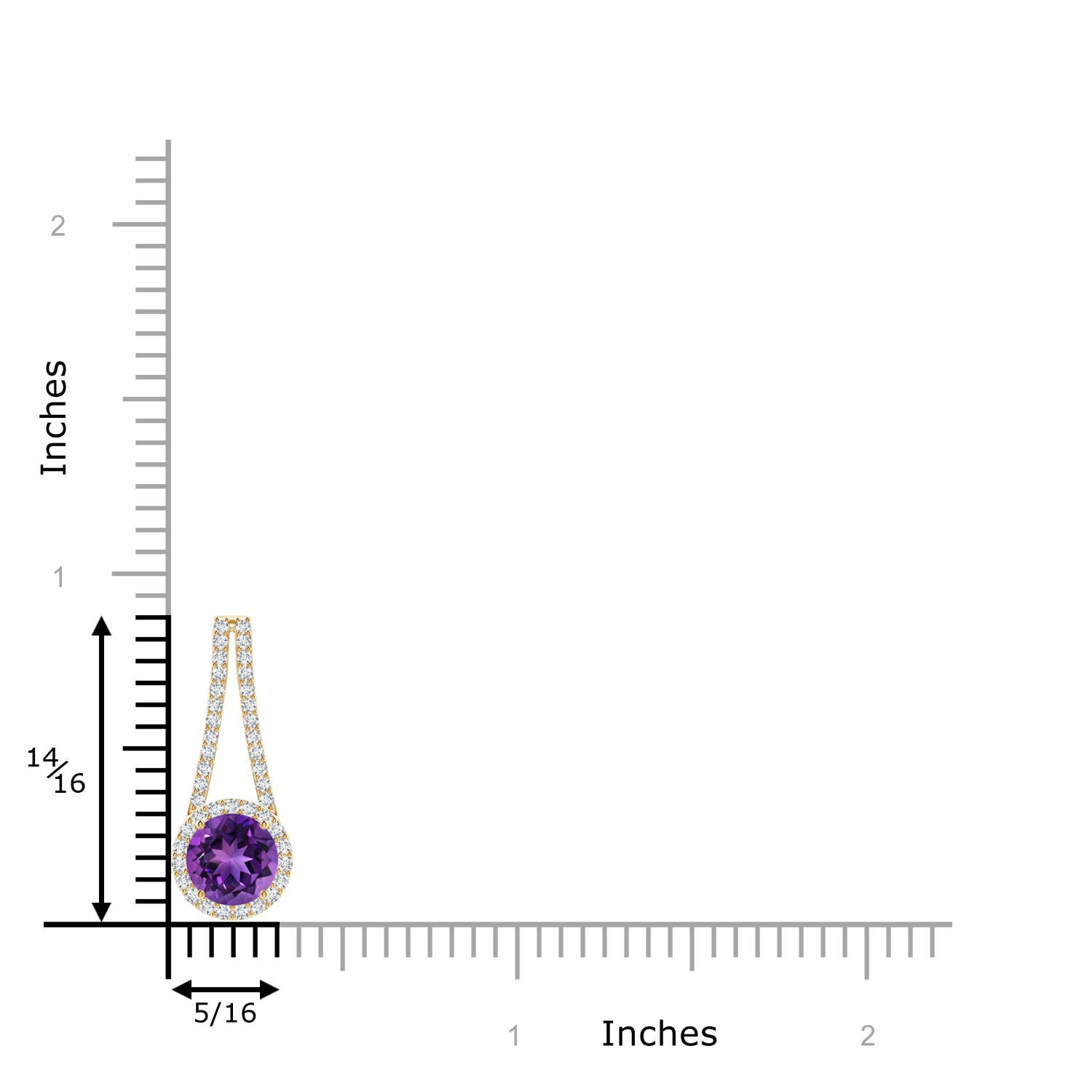 AAAA - Amethyst / 1.02 CT / 14 KT Yellow Gold