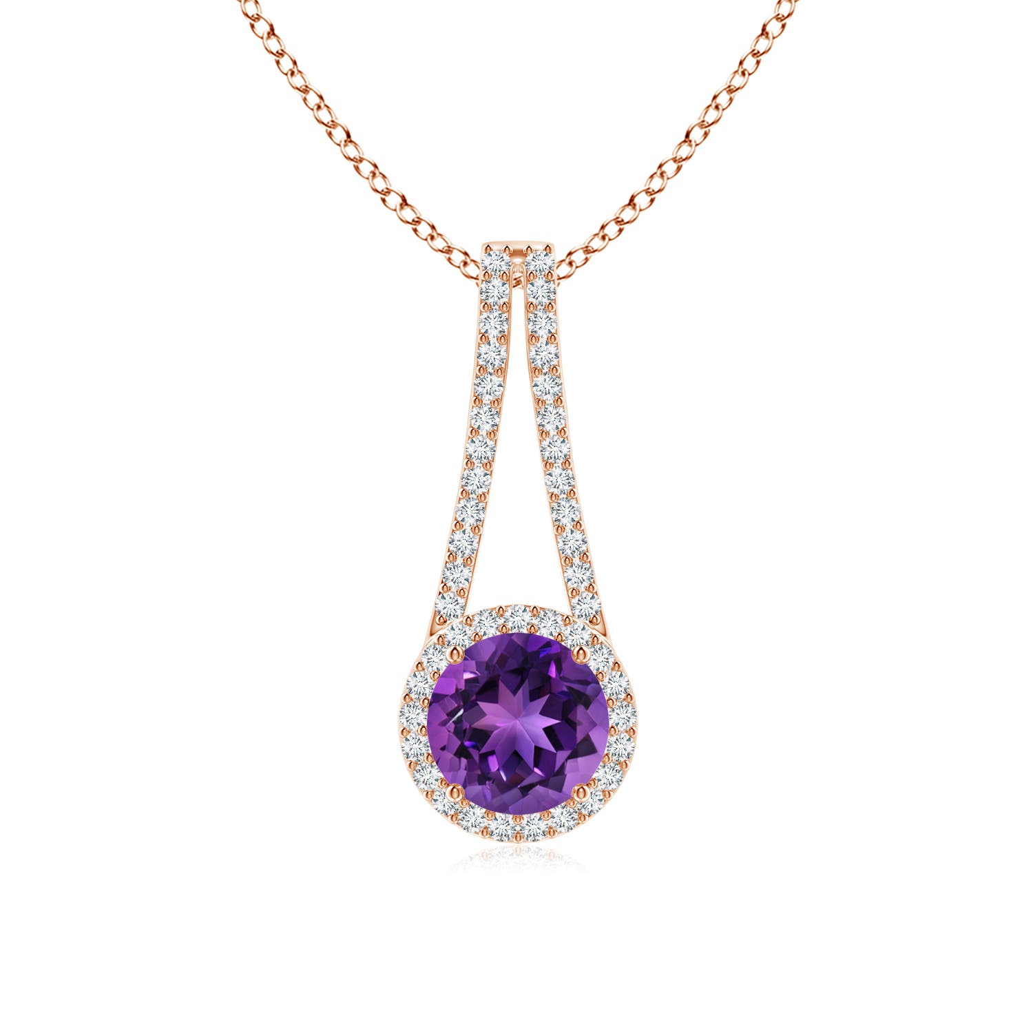 AAAA - Amethyst / 1.42 CT / 14 KT Rose Gold