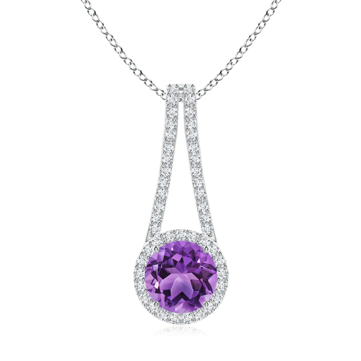 AA - Amethyst / 2.08 CT / 14 KT White Gold