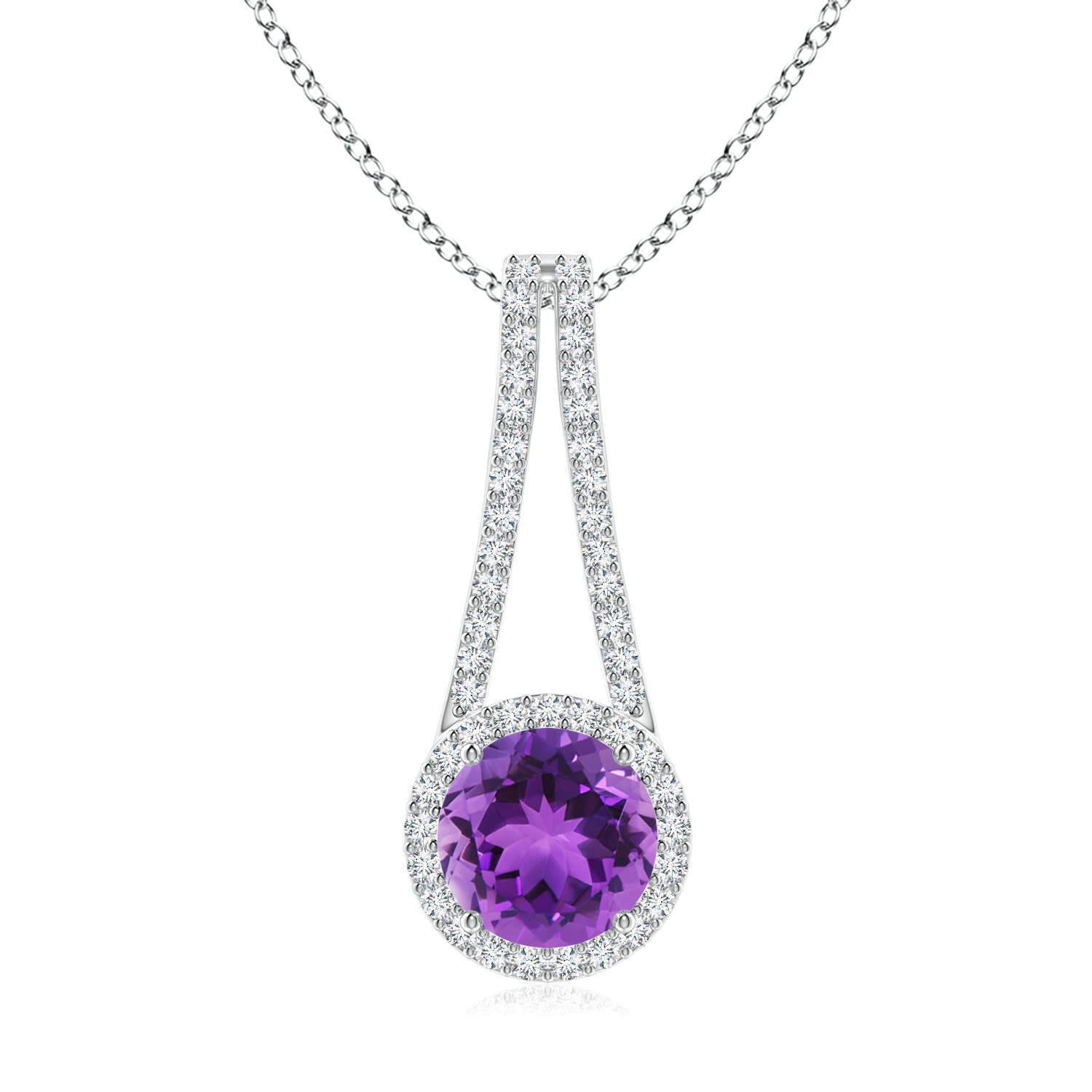 AAA - Amethyst / 2.08 CT / 14 KT White Gold