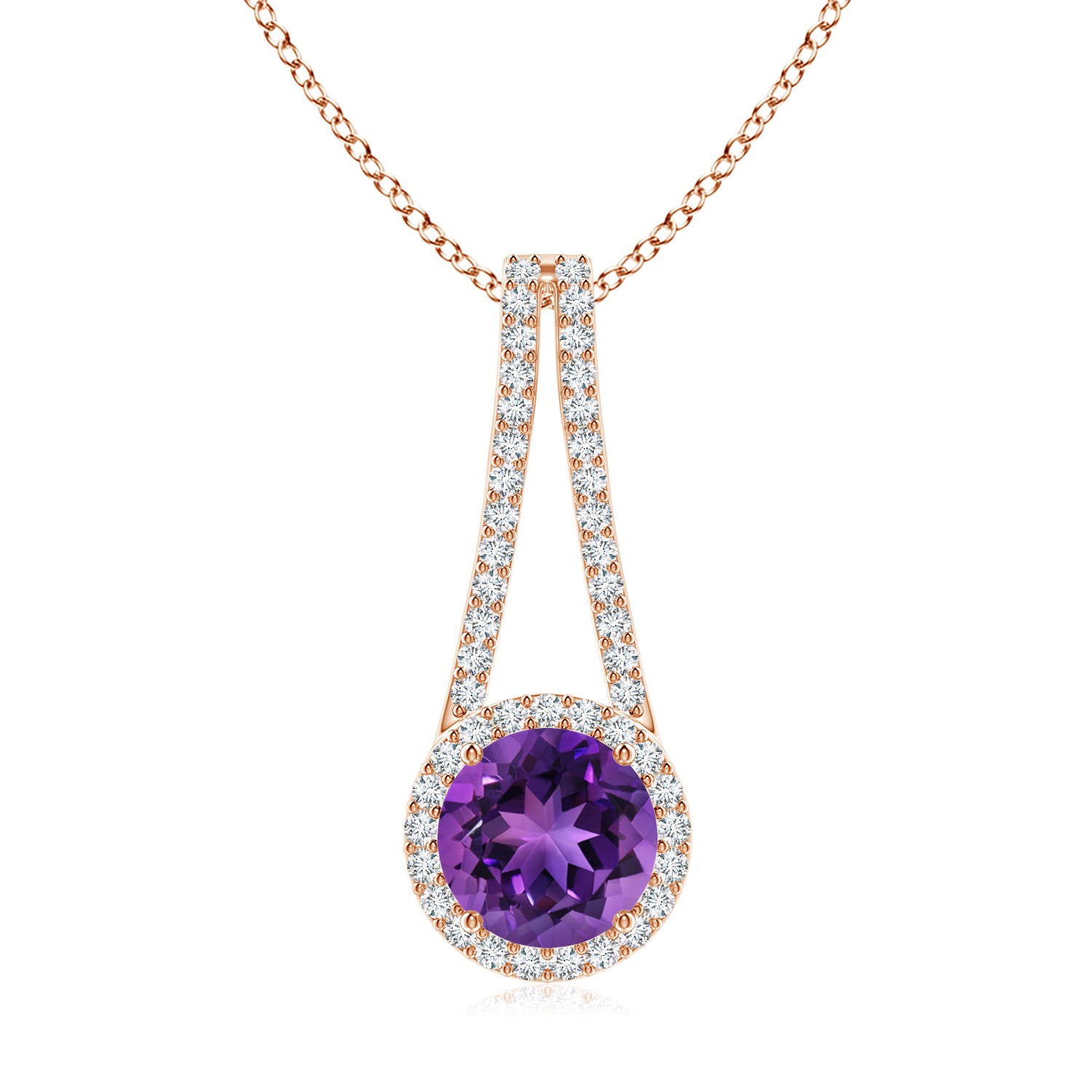 AAAA - Amethyst / 2.08 CT / 14 KT Rose Gold