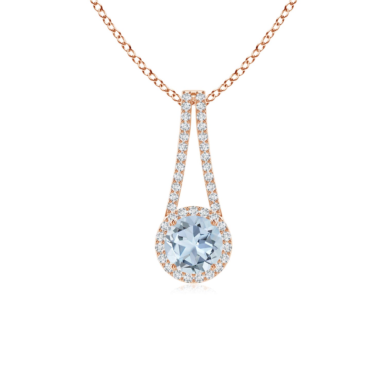 A - Aquamarine / 0.94 CT / 14 KT Rose Gold