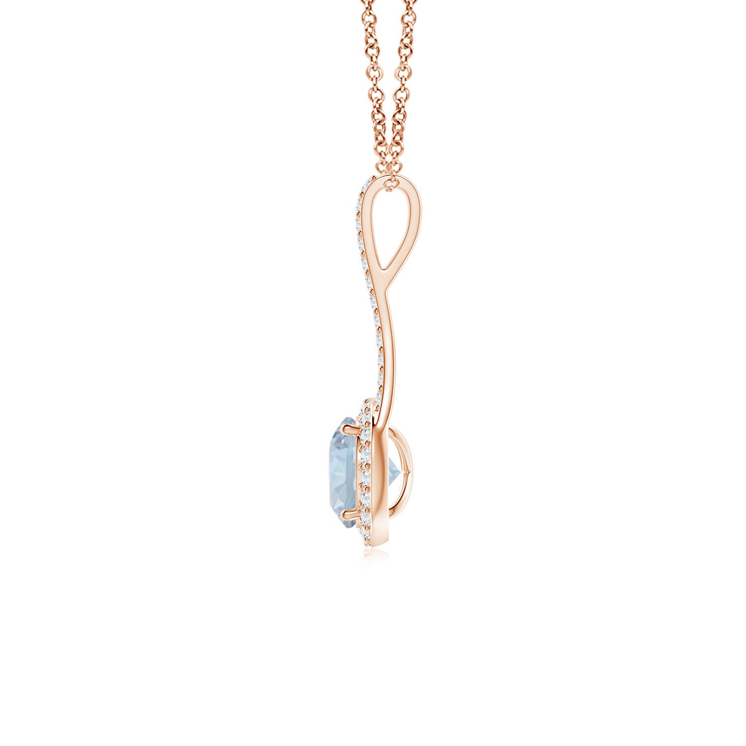 A - Aquamarine / 0.94 CT / 14 KT Rose Gold