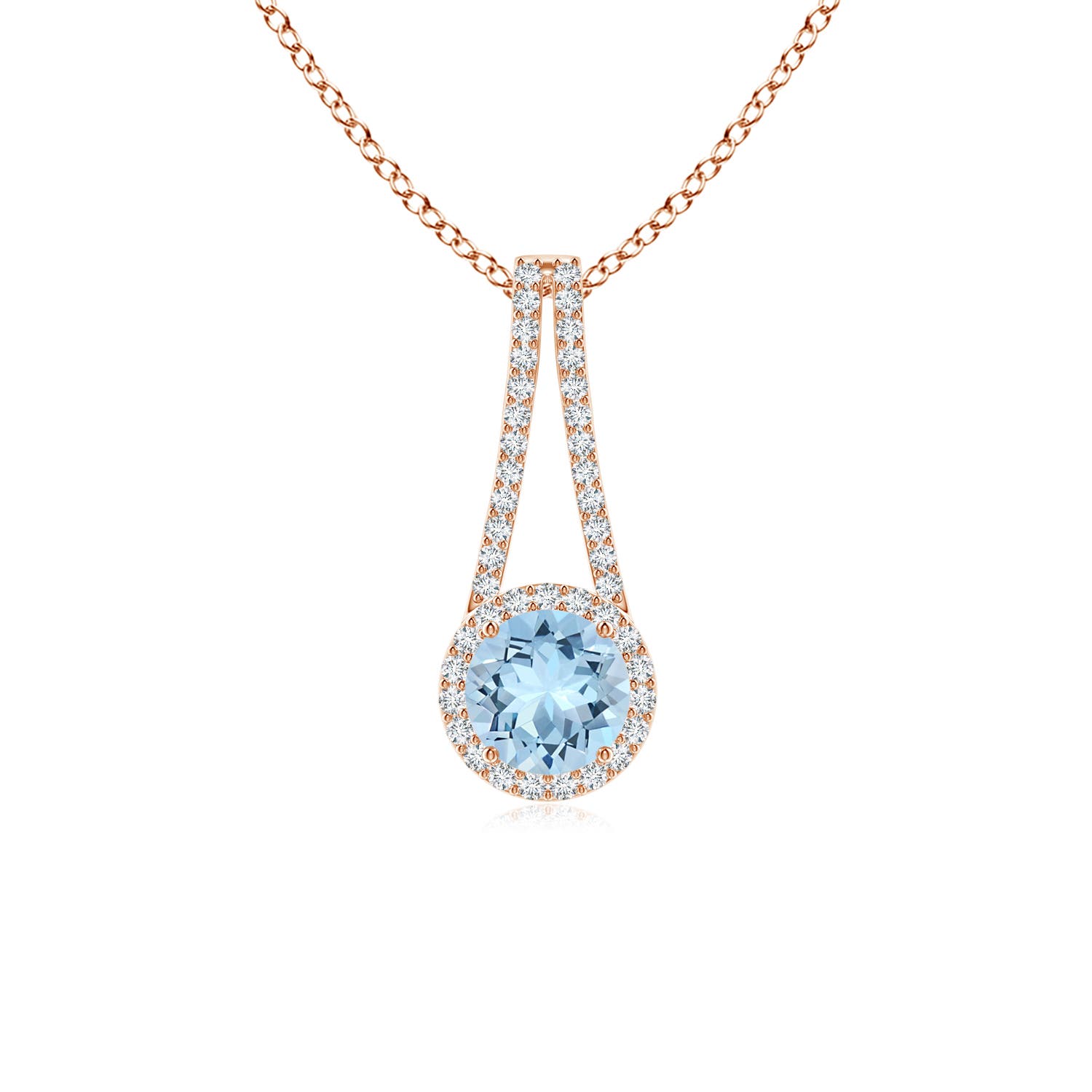 AAA - Aquamarine / 0.94 CT / 14 KT Rose Gold