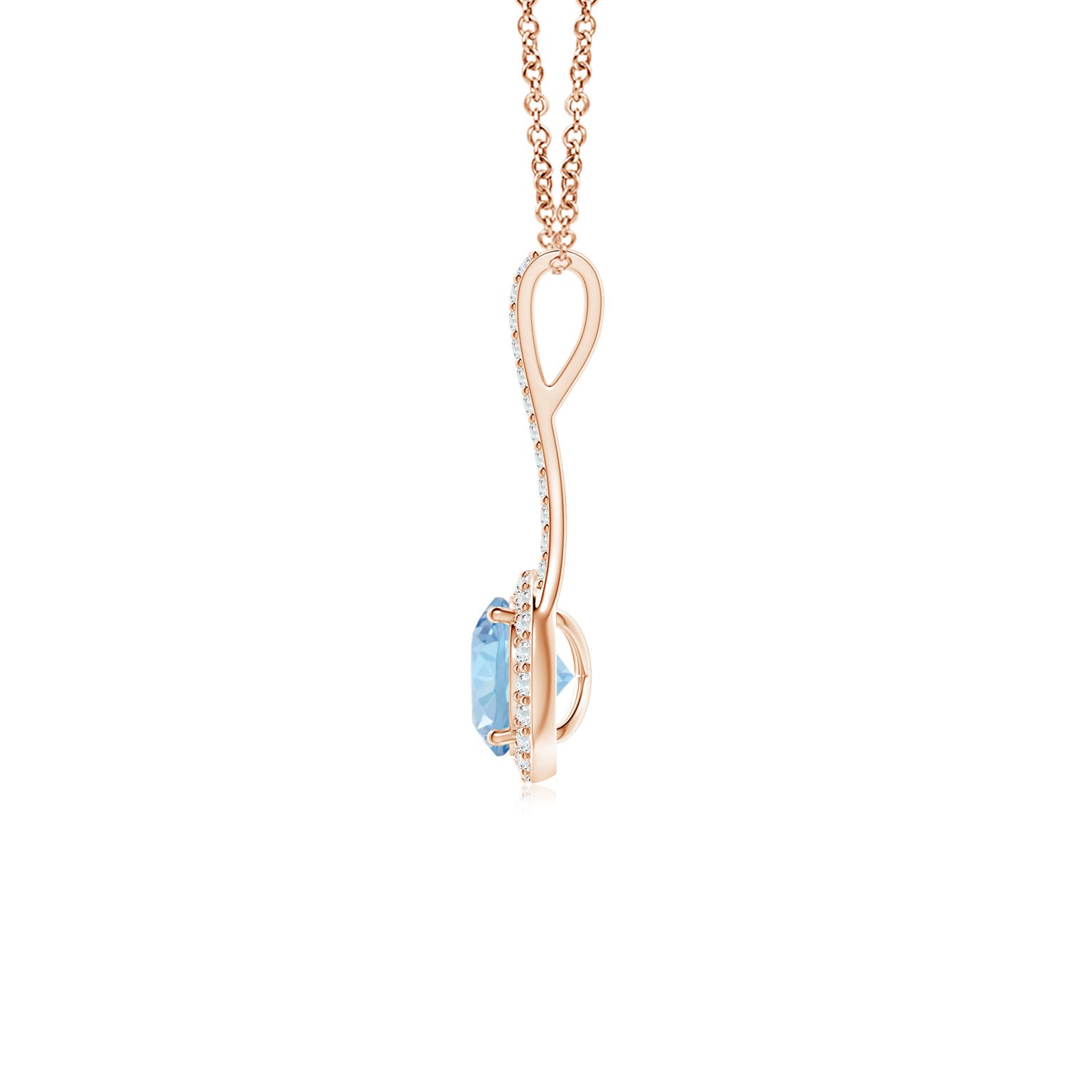 AAA - Aquamarine / 0.94 CT / 14 KT Rose Gold