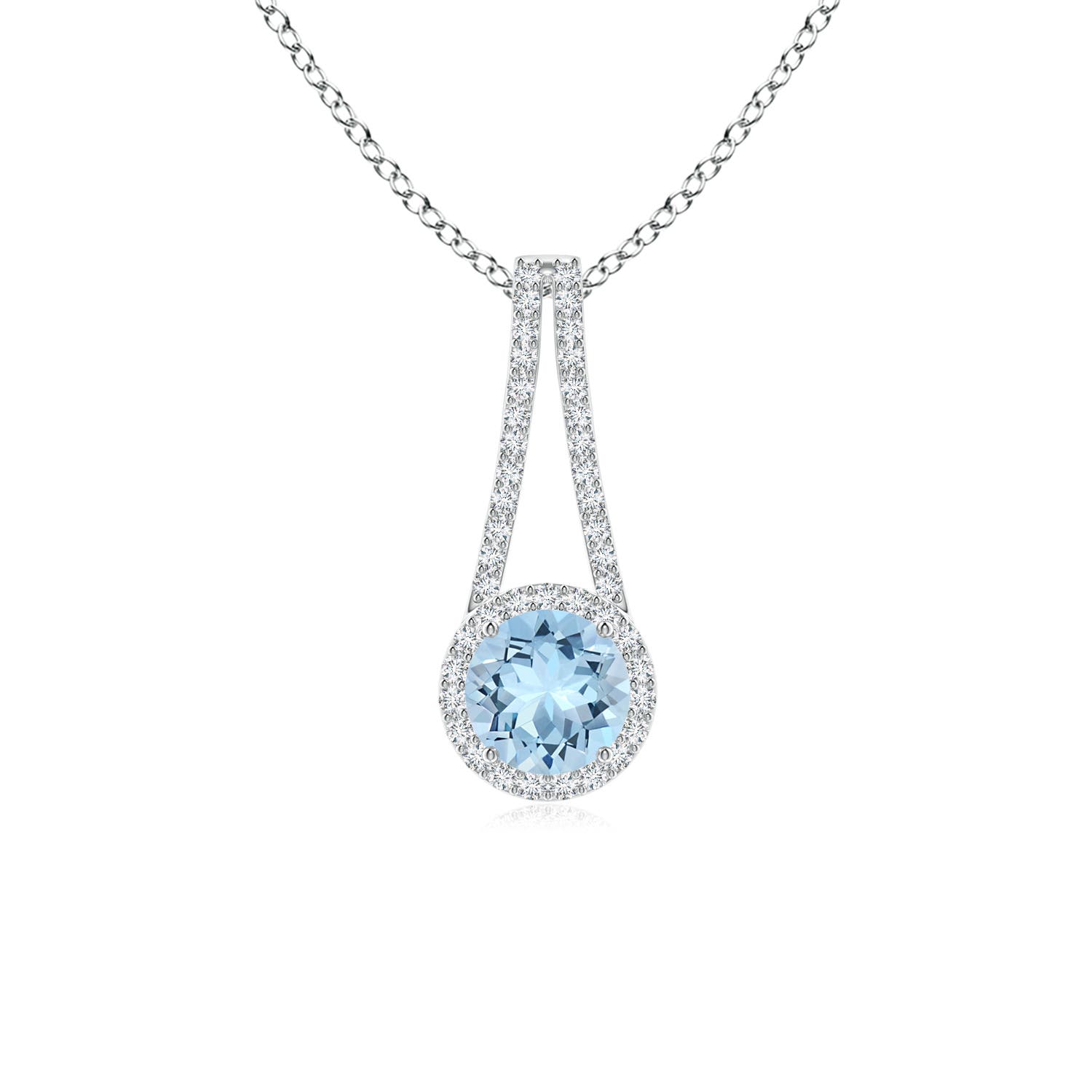 AAA - Aquamarine / 0.94 CT / 14 KT White Gold