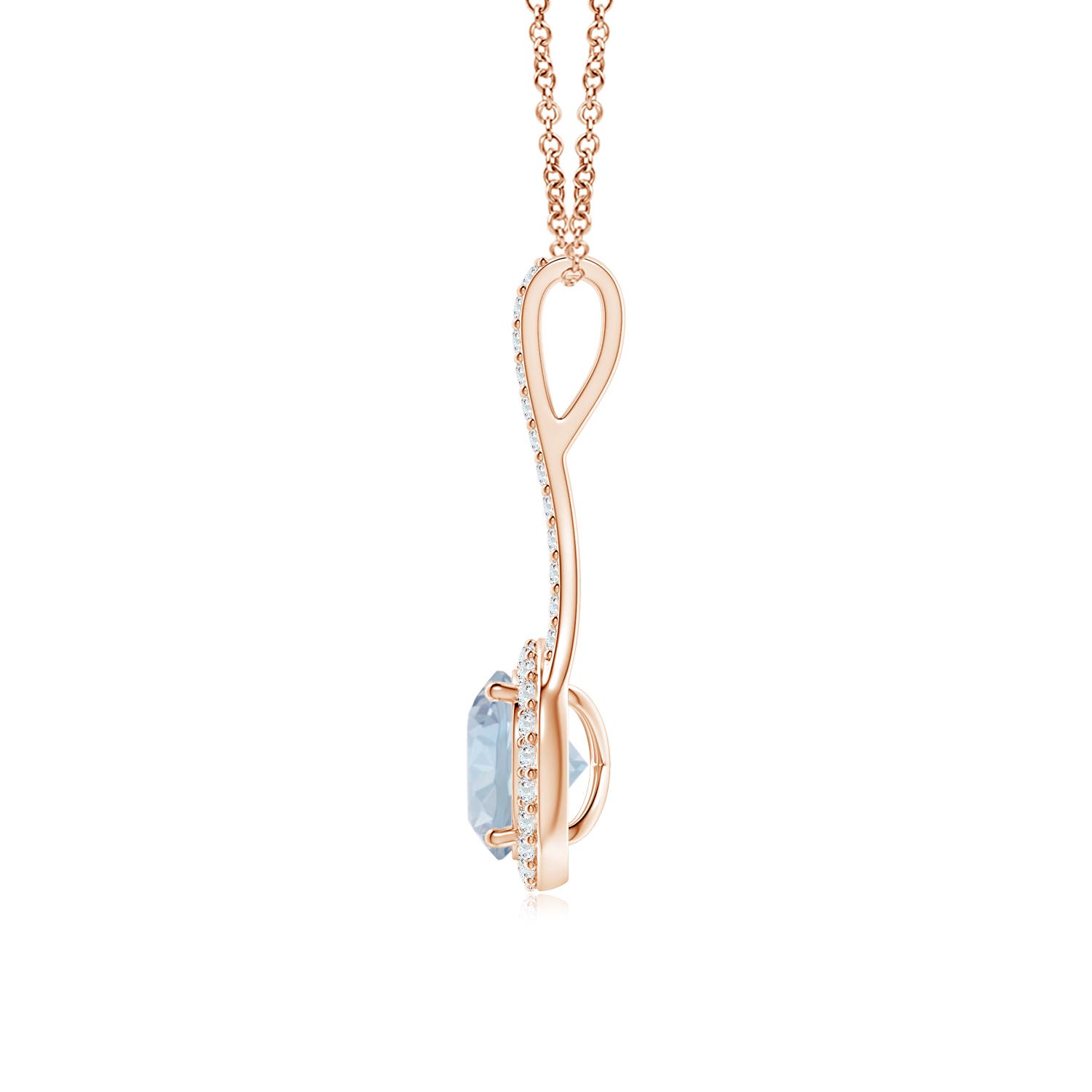 A - Aquamarine / 1.39 CT / 14 KT Rose Gold